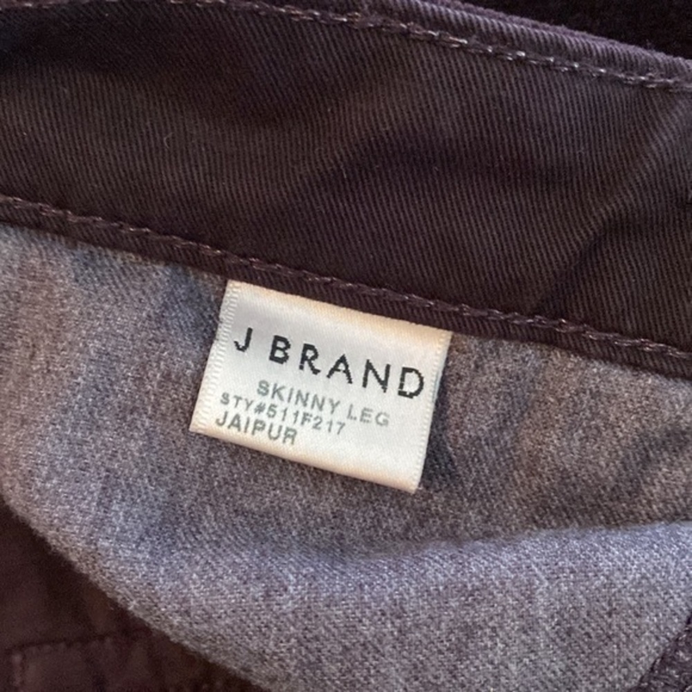 J Brand Jaipur Deep Purple Skinny Leg Mid-rise Corduroy Jeans - Picture 9 of 10